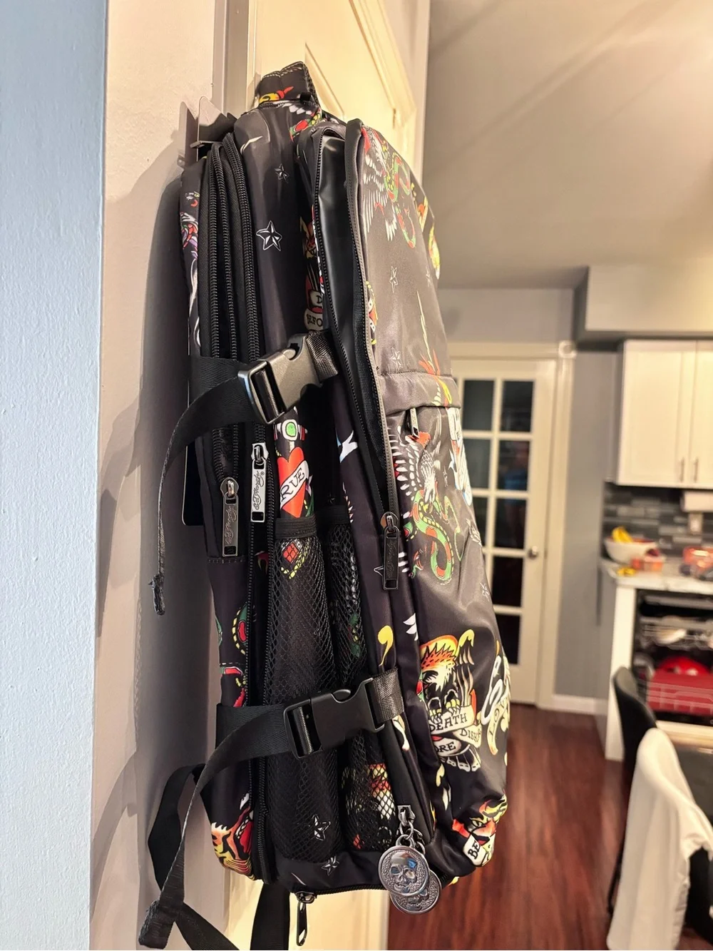 Ed Hardy Black Backpack